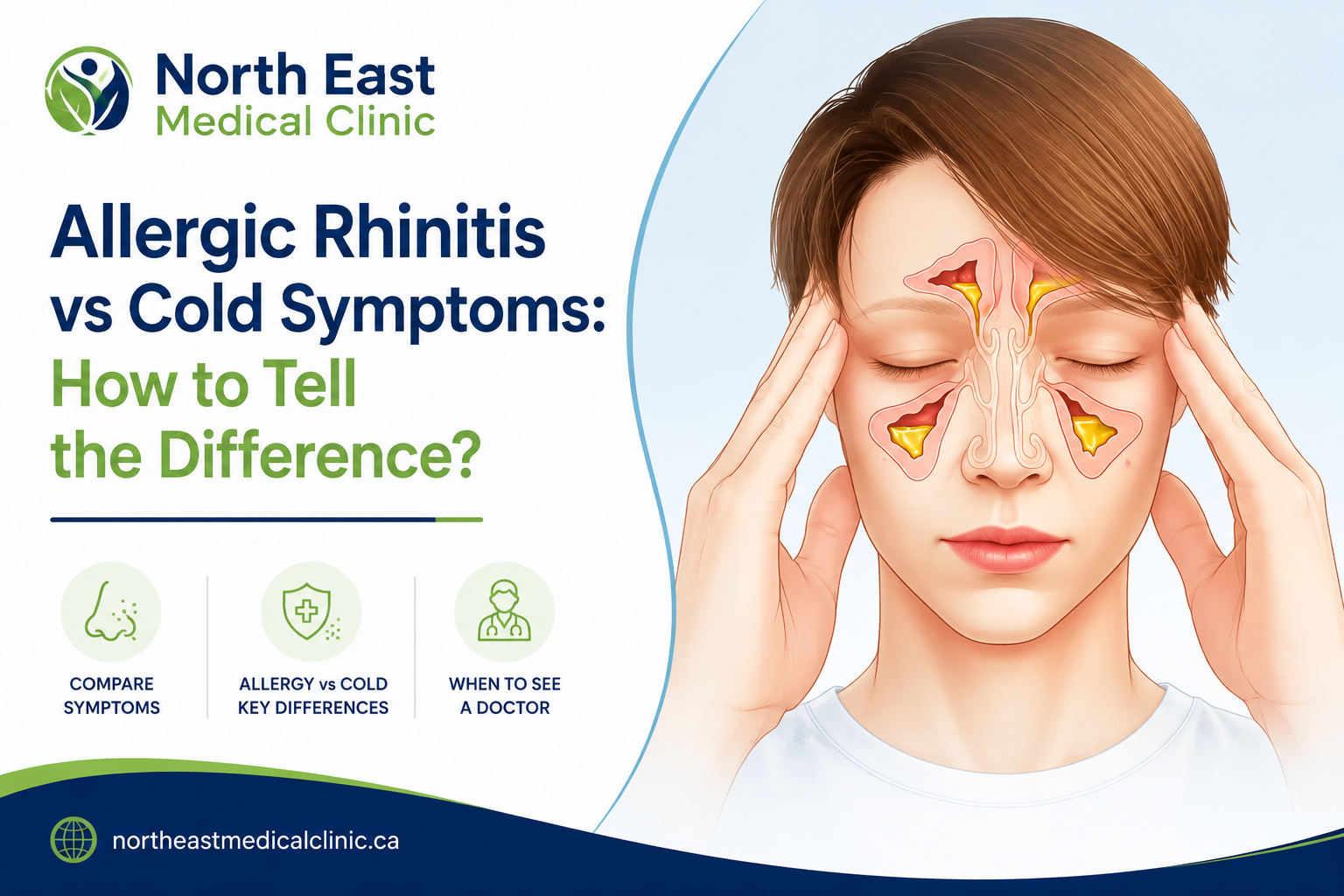 allergic rhinitis vs cold symptoms